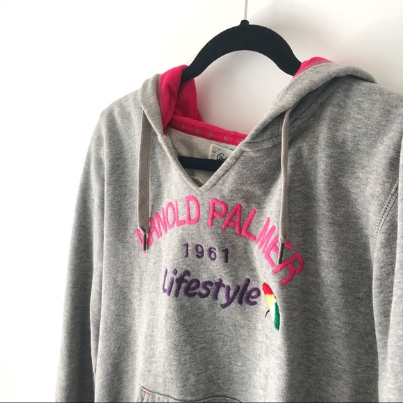 arnold palmer hoodie w hot pink details - Picture 7 of 9